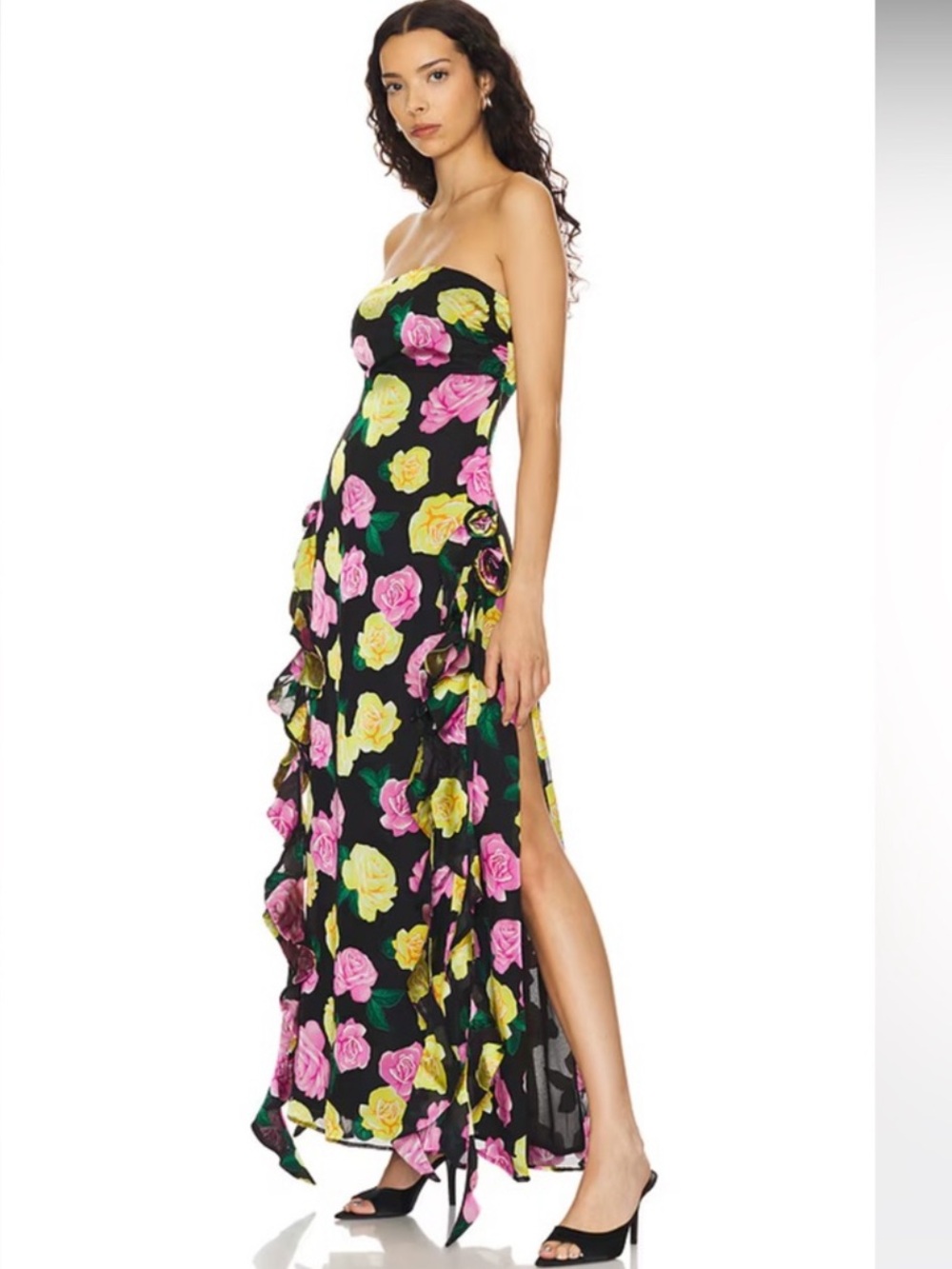 For Love & Lemons Madison Strapless Floral Maxi Dress S $330 NEW - Picture 4 of 6